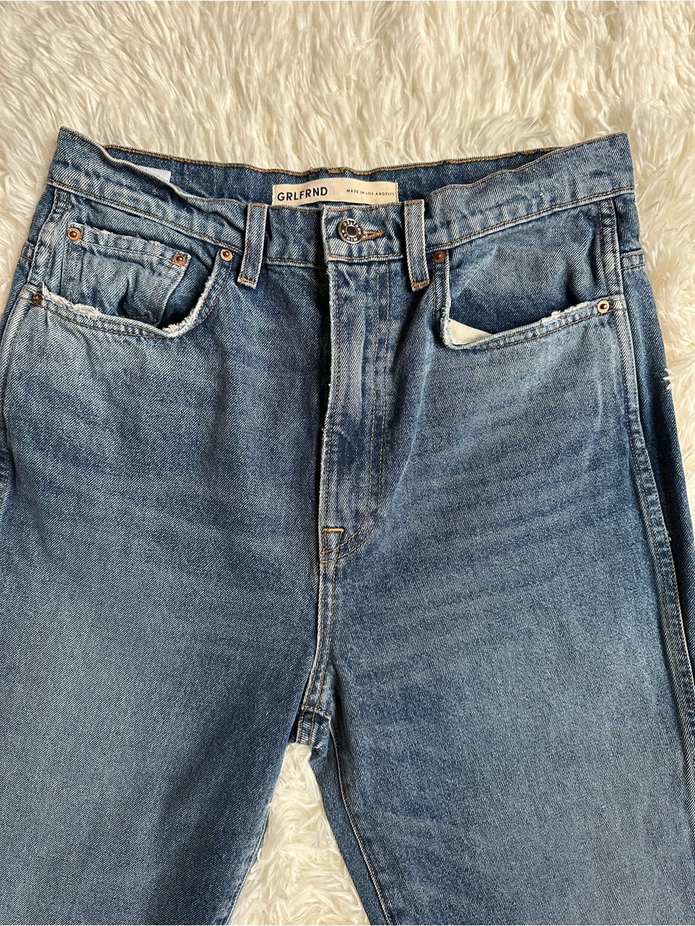 GRLFRND Sara Super High Rise Slim Straight Jeans - Sz 29 - Picture 4 of 12